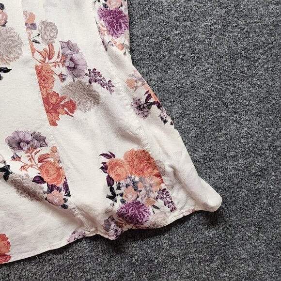 Torrid Challis Seamed Cami Babydoll Spring Fling Floral, White Purple Pink 5 5X - Picture 8 of 14